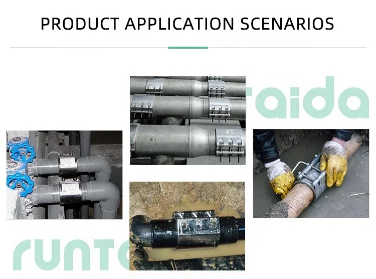 pipe oil ss 316 stainless steel coupling hdpe repair clamp