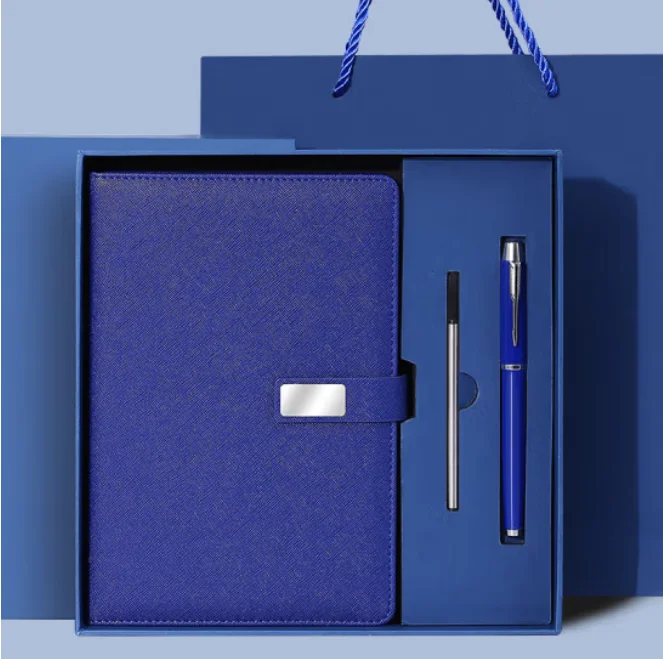 Custom Diary Notebook Gift Set Luxury Pu Leather Hardcover Business Notebook Promotion Gift