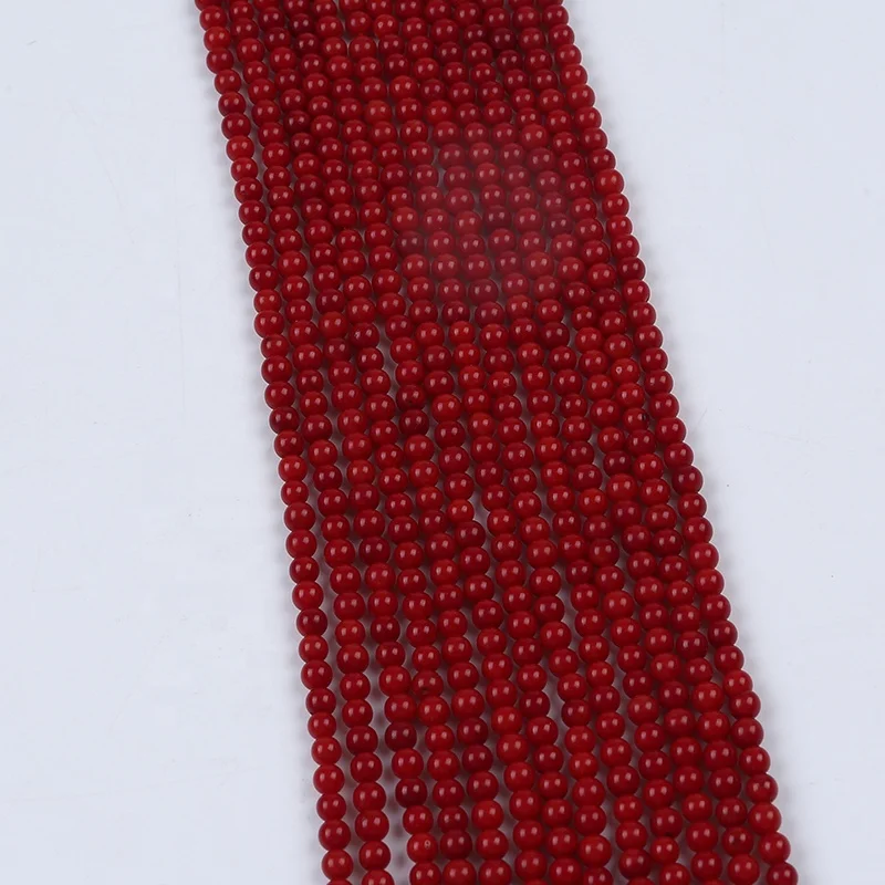 Wholesale nice price Red round Coral Beads natural