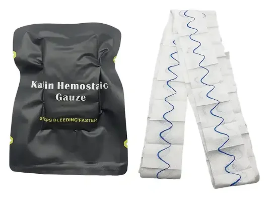 High-quality tactical survival Z-type folding hemostatic kaolin hemostatic medical gauze