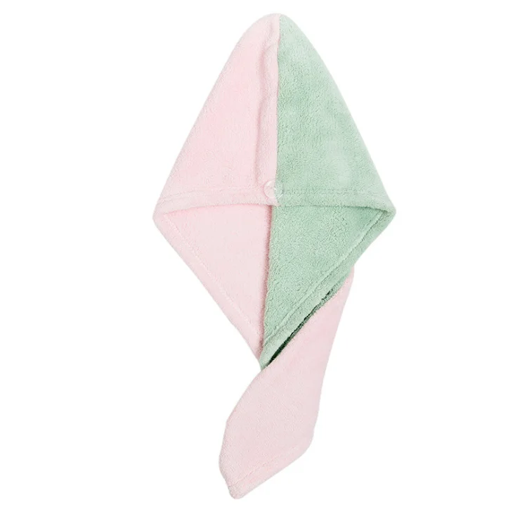 Amazon Hot Sale Hair Wrap Hair Towel Turban Towel Double Color Strong Water Absorption