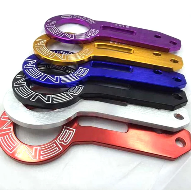 Universal jdm style aluminum alloy rear bumper tow hook racing tow ring trailer hitch