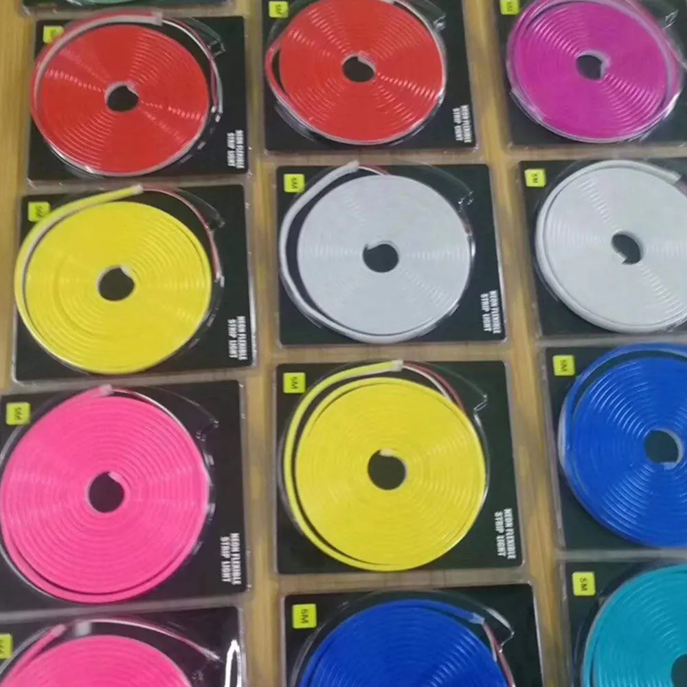 neon strip light led neon flex signs for home 12V 24v 220v 110v 120v 5M SET 6x12mm 8x16mm