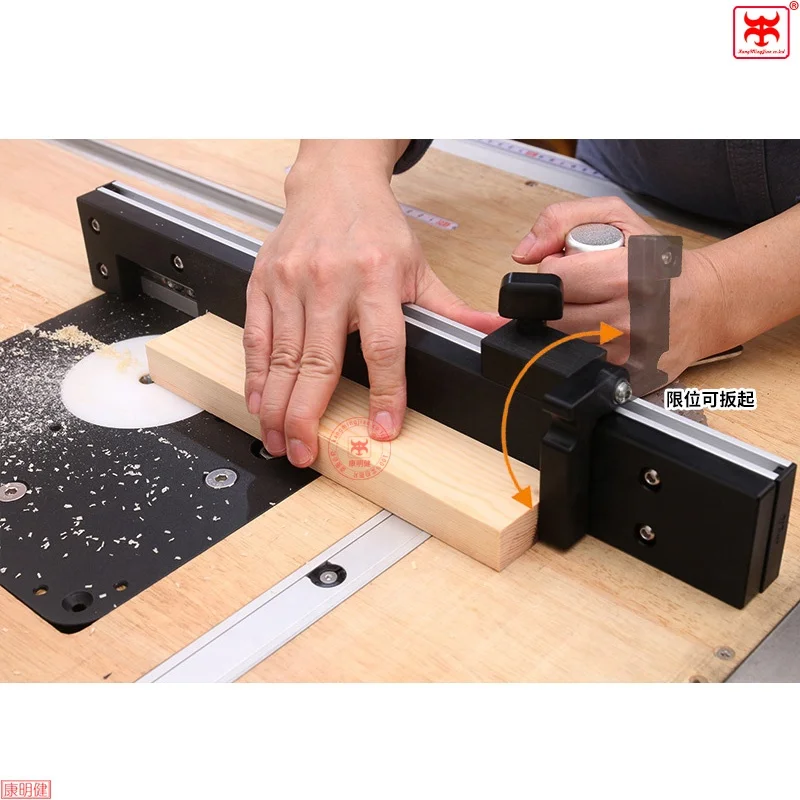 Woodworking Angle Miter Gauge Tenon Fence System T Track Push handle push ruler chute woodworking table saw band saw upside down