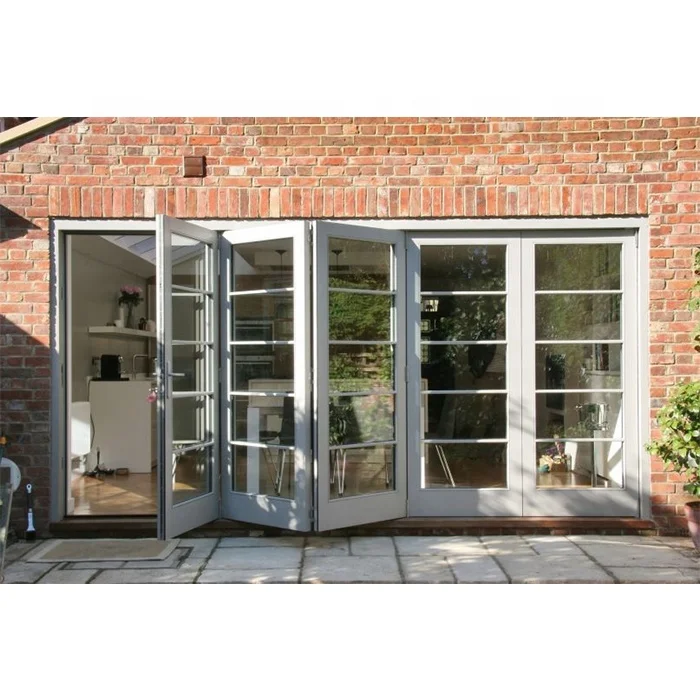 Accordion doors folding black exterior bifold exterior glass folding door system with screen