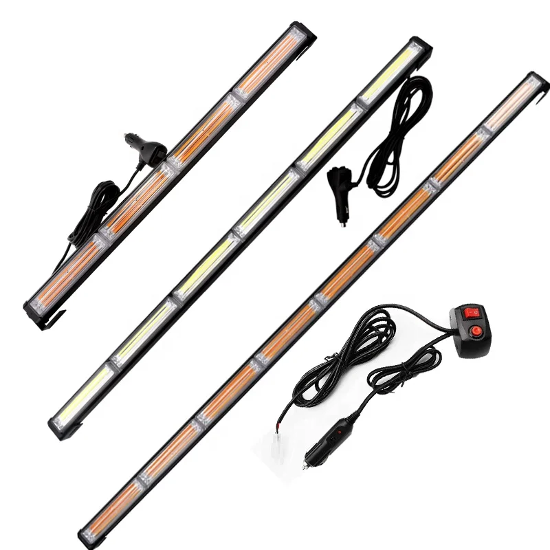 Auto Amber Red COB DRL turn led flashing strobe 72W 108W 144W truck car accessory led warning emergency lightbar