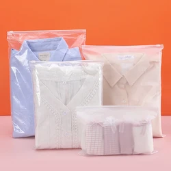 Custom Logo Biodegradable frosted zipper bags CPE pvc zip lock clothing underwear plastic packaging ziplock bags with logos