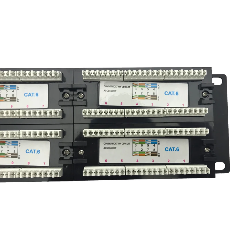  19 дюймов Utp Cat6 48 портовая коммутационная панель черный