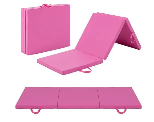 
Folding Gymnastics Tumbling Mat - Extra Thick with Carry Handles 