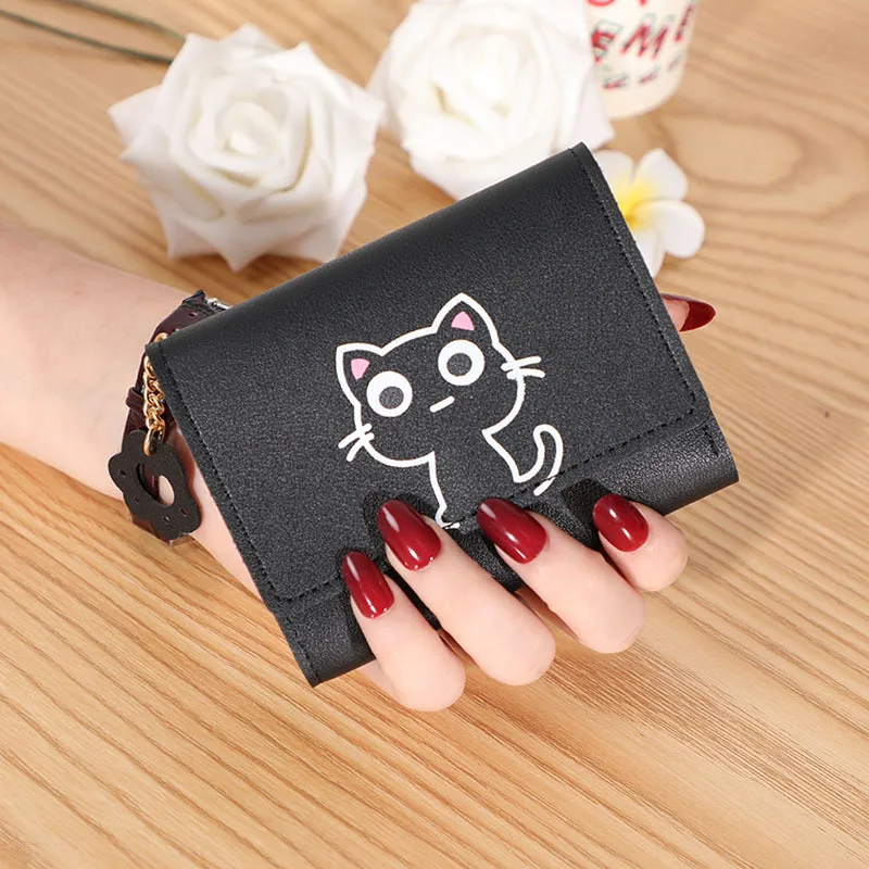OME760 Hot Sell Wallet For Women New Ladies Wallet Short Creative Fashion Wallet Girls Short Small Mini PU Leather Coin Purse