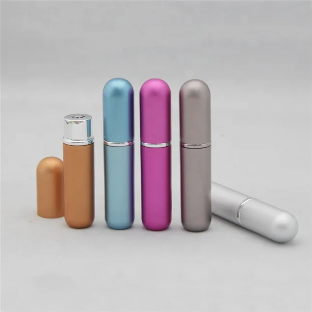 Luxury Top and Bottom Round Portable Empty 5ml Nasal Aluminum Inhaler with Cotton Wick
