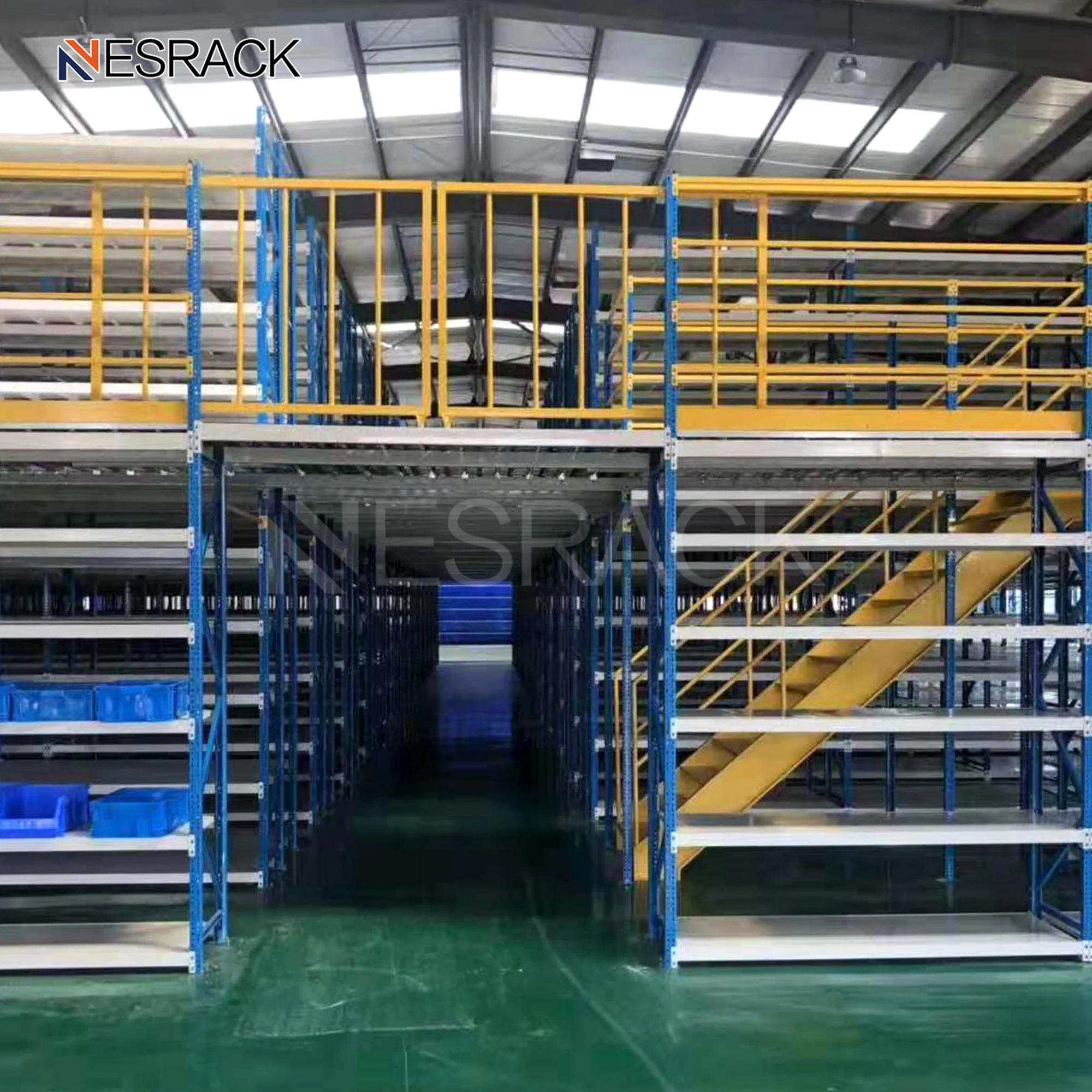 Warehouse attic loft mezzanine floor moden shelving adjust work platform for racking rack shelf shelves