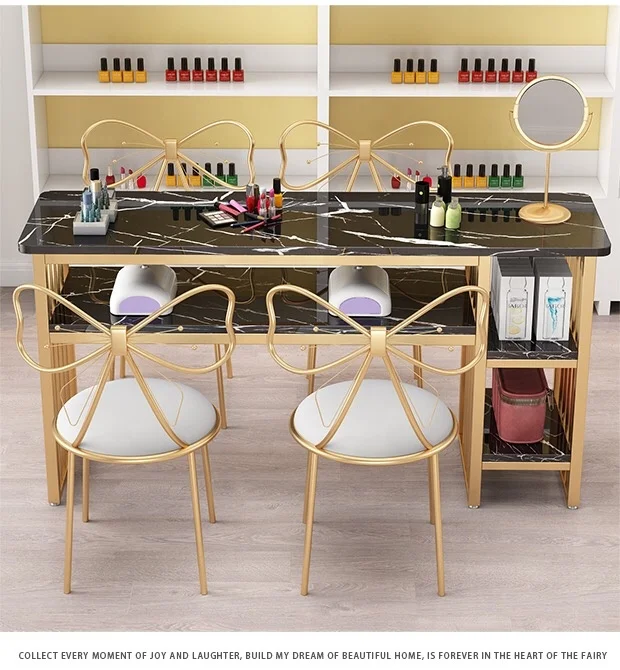 
cheap Manicure table and chair multifunctional marble Nordic beauty salon workbench nail chair 
