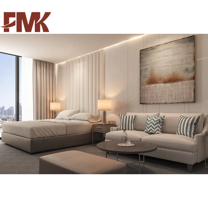 
Commercial Luxury Vietnam Hotel Bedroom Furniture Project High Glossy Wooden Hotel Furniture 