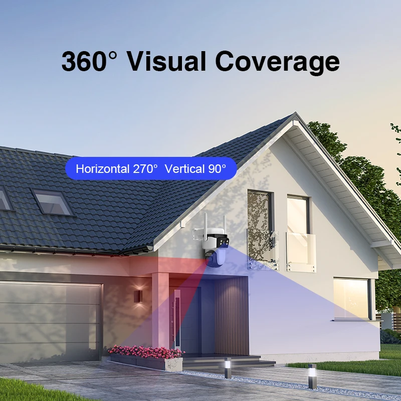 Wireless Solar 4g Sim Card Camera Security Dual Lens Full HD Network Camera Cloud Storage Surveillance Cctv Ip Camera