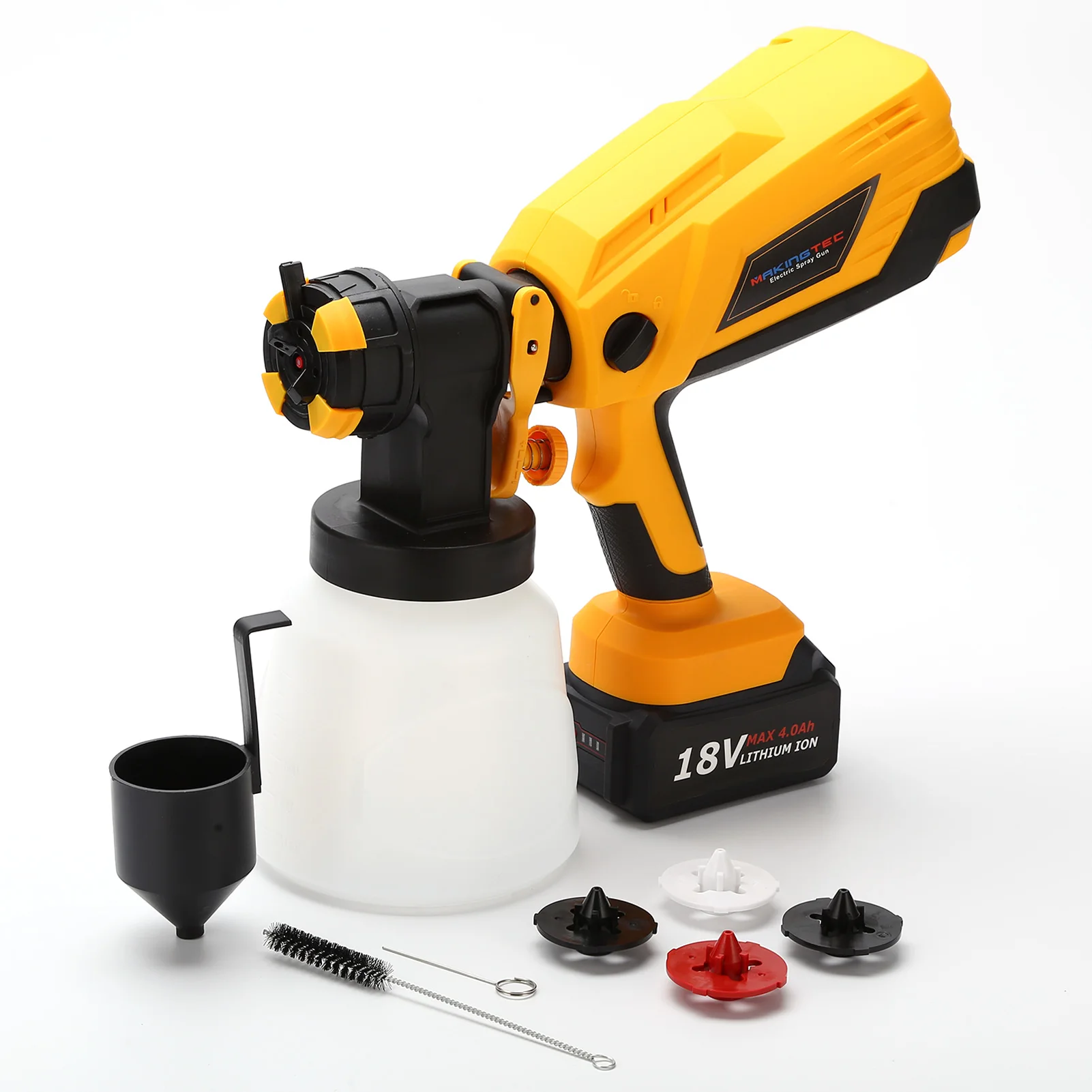Factory stock 1000ml 18V Cordless Spray Gun Paint Sprayer Li-ion battery airless paint sprayer Gun for home use