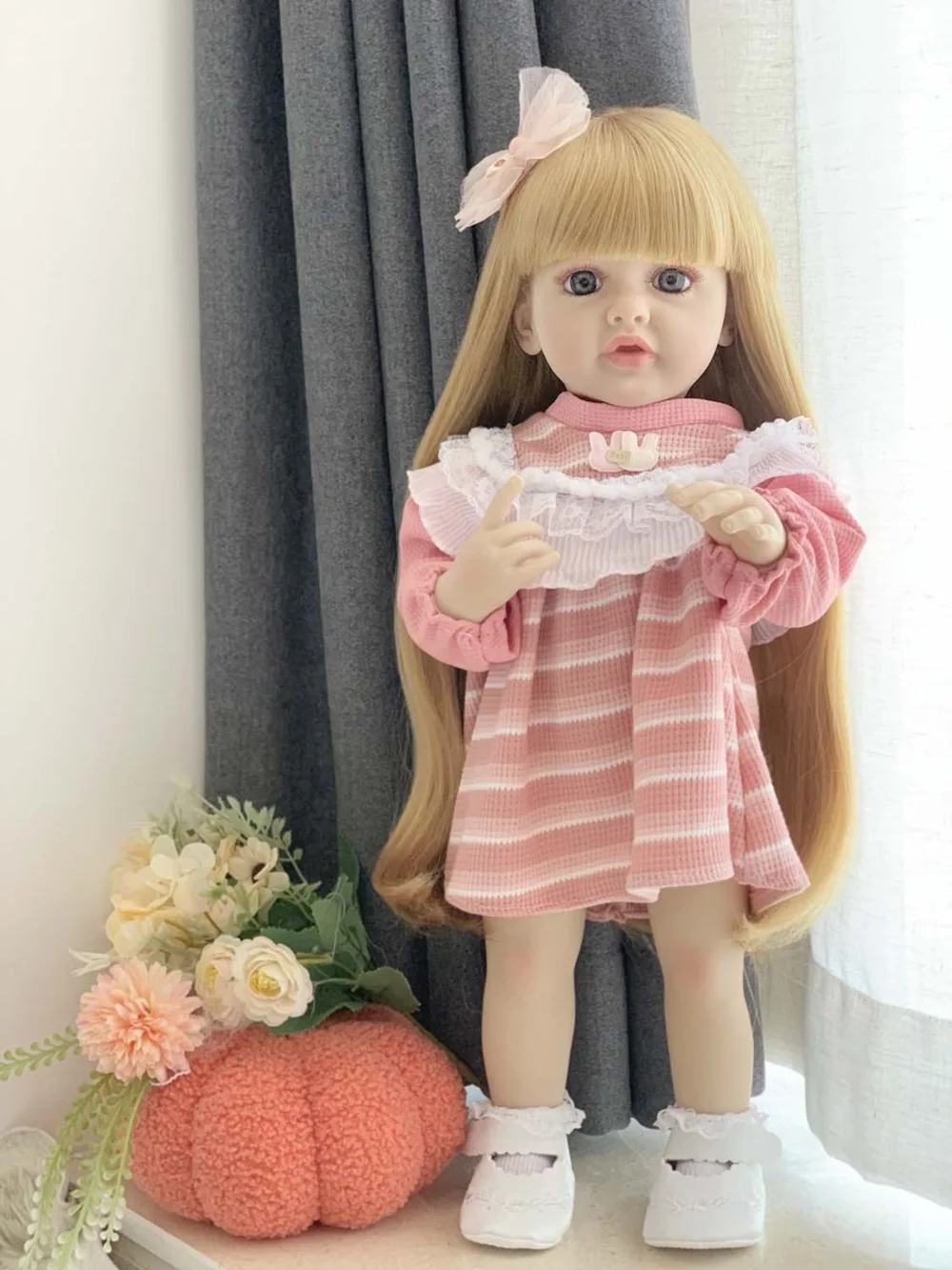 New 22 Inch Betty Soft Reborn Baby Doll Silicone Washable Bebe Reborn Doll Girl Child Toy Nursing Training Cheap Reborn Dolls