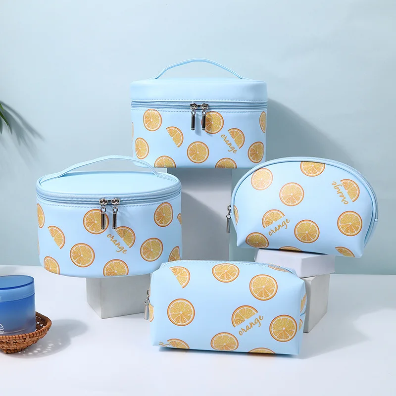 Custom full class printed Pattern make up bag hold makeup brushes variety colours Women Cosmetic bag set