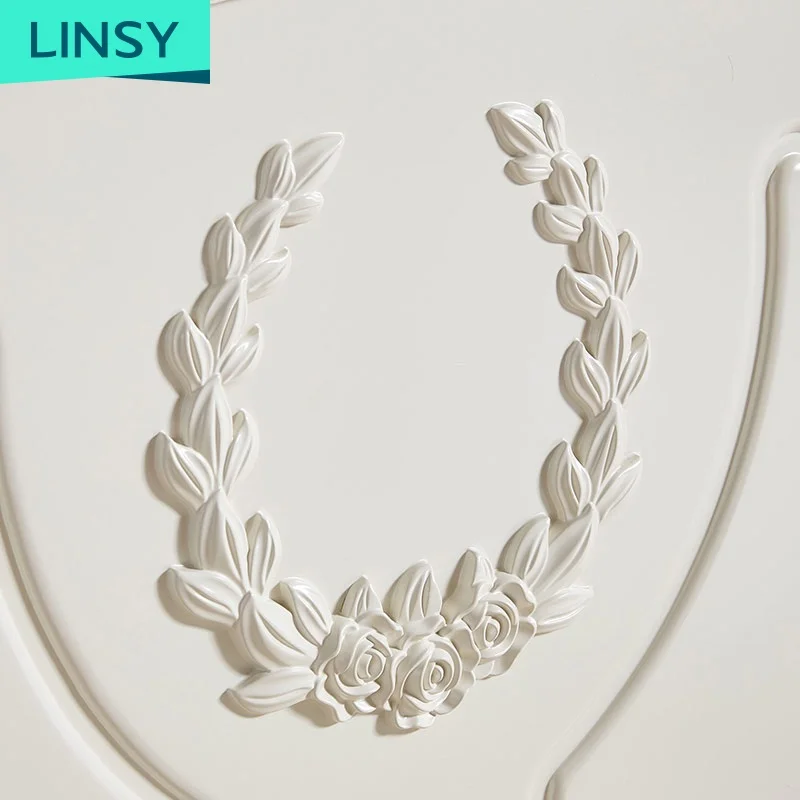 Linsy Best Selling King Size Wooden Bed Frame Double Designs Solid Wood Bed BD4A