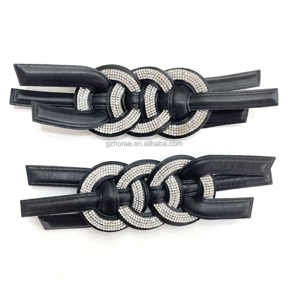 UP011 New designs crystal lady sandal upper material shoes upper rhinestone accessories