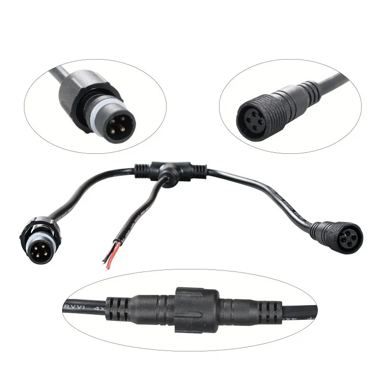 3pin 4pin 5pin 20AWG наружный водонепроницаемый Т-образный кабельный разъем для Пиксельной светодиодной подсветки