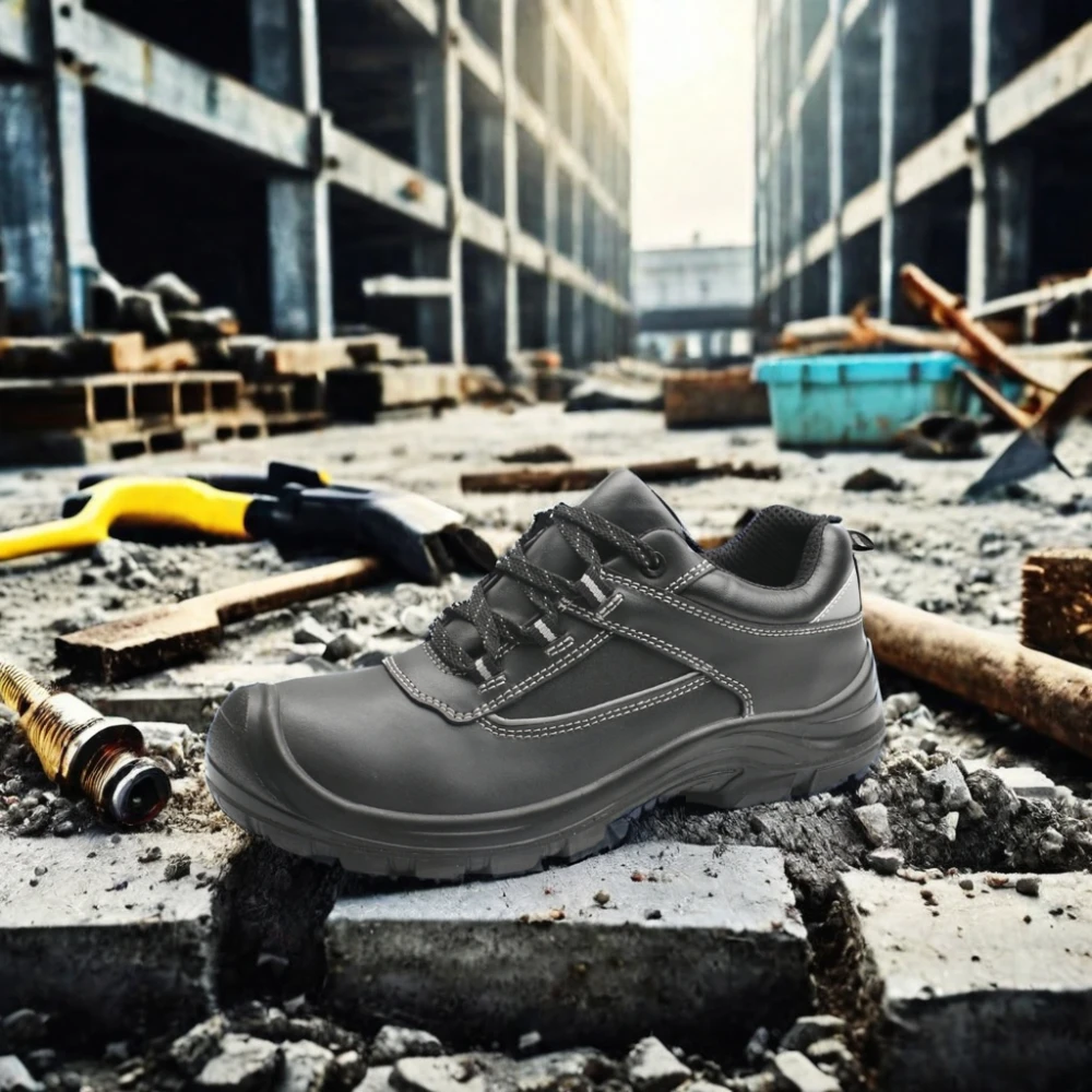 Classic Design Cheap Price Mens Black Full Grain Leather Steel Toe Industrial Comfortable Safety shoes