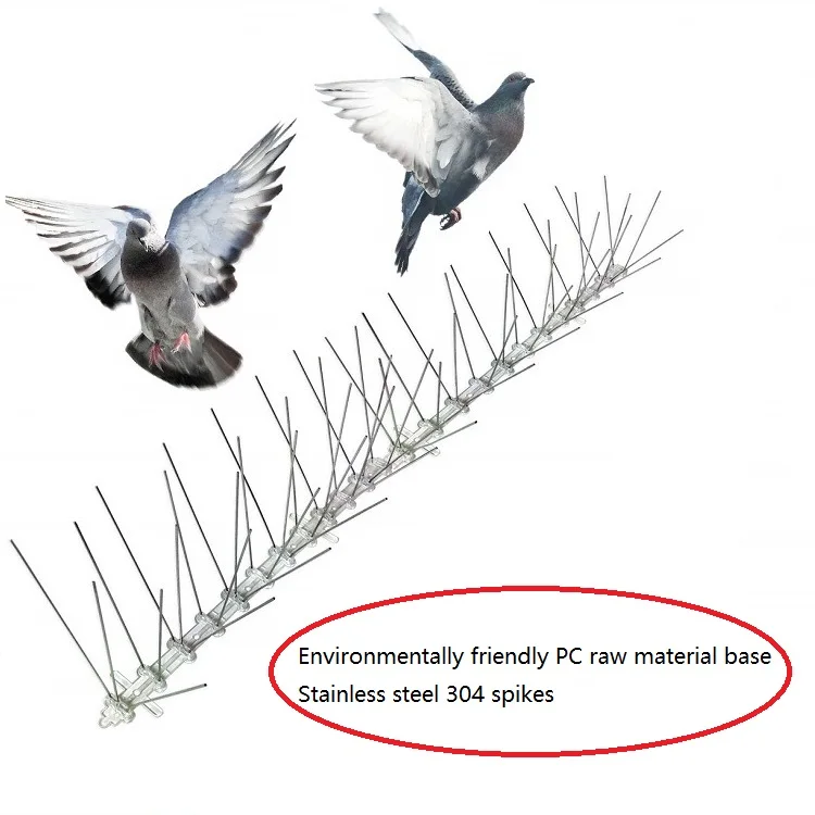 Bird Repellent Devices Outdoor 10 Pack Stainless Steel Bird Spikes for Garden Fence and Wall