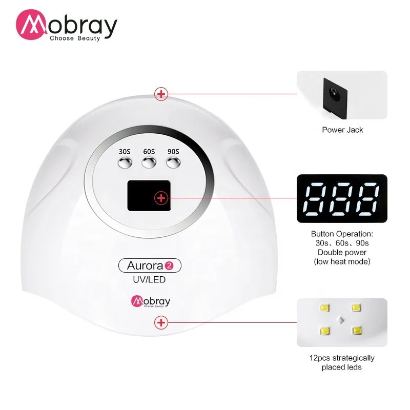 Mobray Заводская лечебная машина высокого качества УФ светодиодная лампа для ногтей 24 Вт