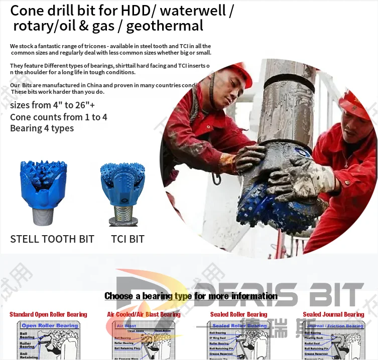 IADC 537 547 637 water well drilling New tungsten carbide insert roll tci iso tricone drill bit 150mm in china