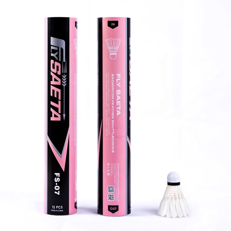 Factory Supply Badminton Shuttlecock 12pcs LOKI White OEM Customized Ball Sea Head Feather Logo Packing Duck Cork Pcs Color JIA