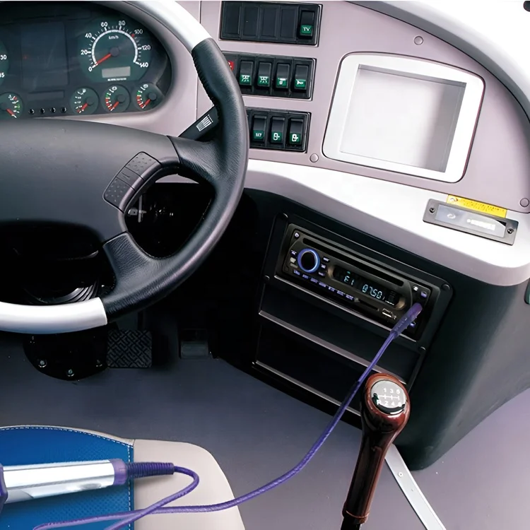 Bus DVD Radio FM Amplifier Player DC12-24V Video Output Audio Input Output Full Function Universal Monitor USB SD Port