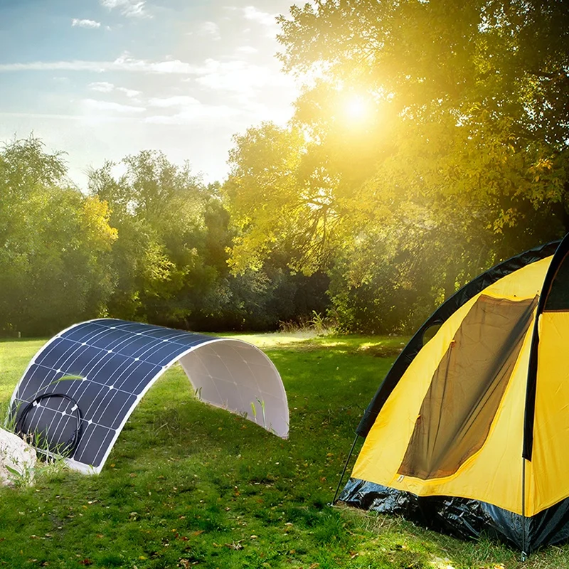 Full Black Outdoor Portable 100 Watt Folded Mono Solar Panel Folding Solar Blanket