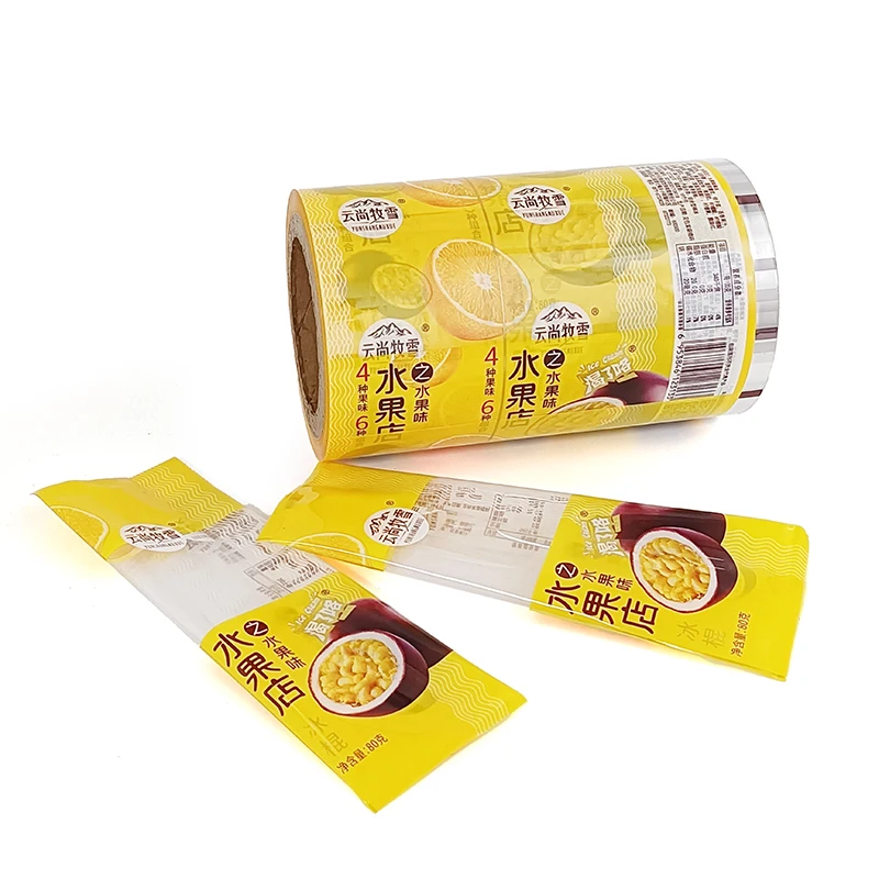 Automatic Plastic Film Roll Packaging Bags For Food Popsicle Wrapper Packaging With Window