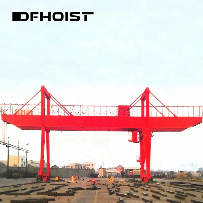 European Style Double Girder Gantry Crane with Open Winch 20 Ton