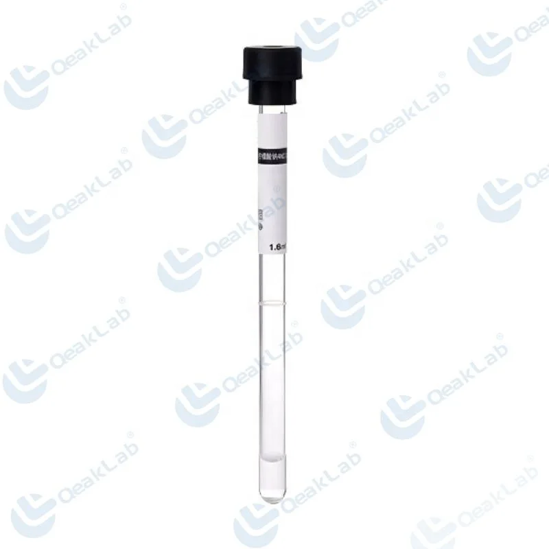high quality  vacuum blood collection tube  Whole Blood Collection Tube ESR Tube 3.8% Sodium Citrate Black rubber stopper