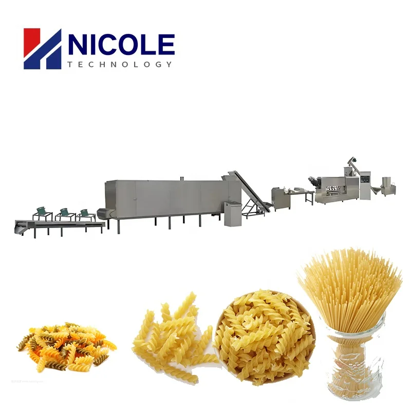 Industrial Macaroni Making Machine Line Processing Equipment Spaghetti Pasta Extruder