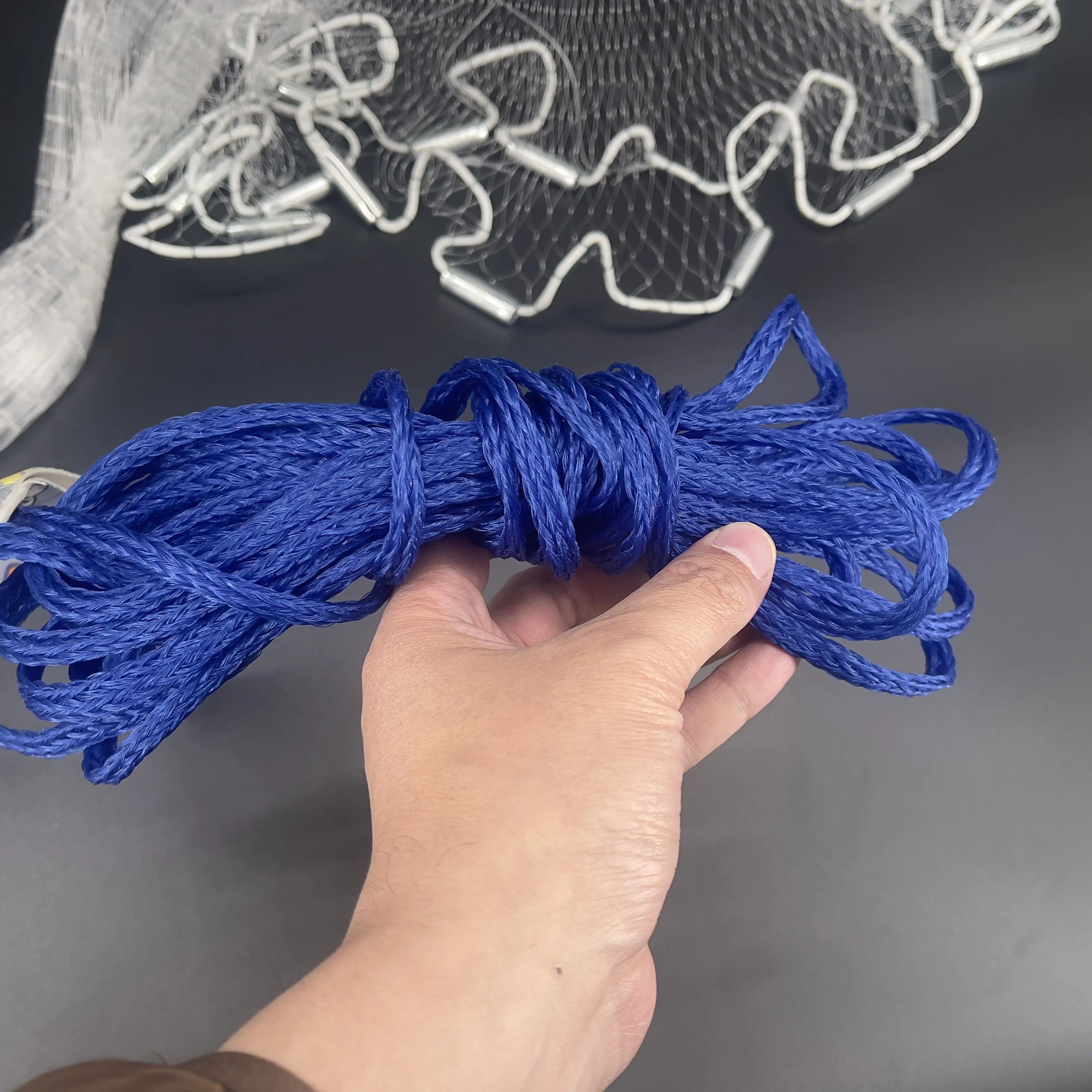 Fishing Cast Net  7.87/11.8/15.74ft Nylon Monofilament Saltwater Fishing Mesh 0.5 Finger  Mesh American Style  Heavy Duty Weight