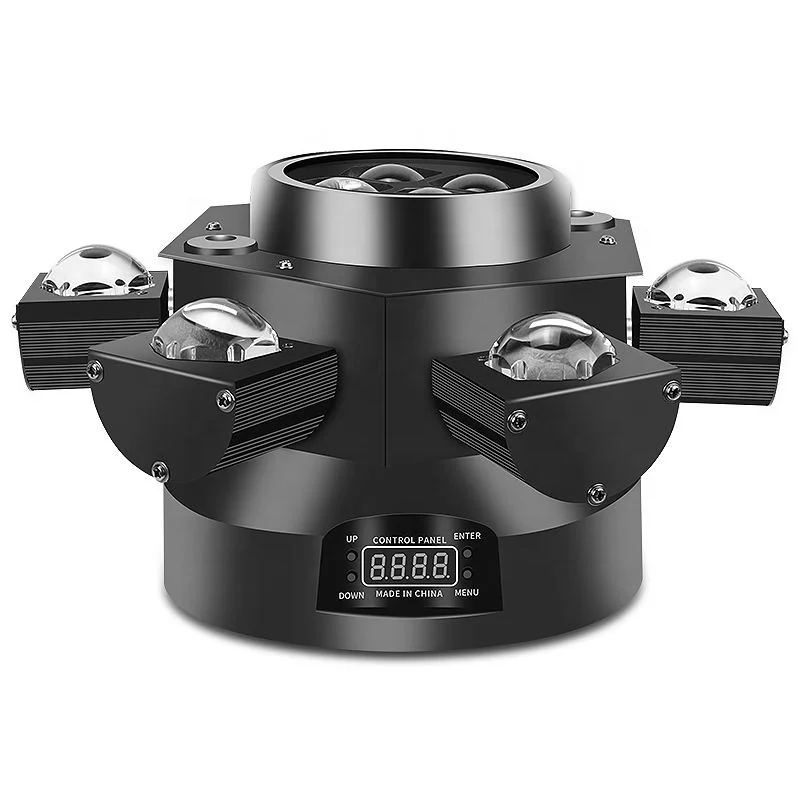 6 Arm Bee Eyes LED Beam Moving Head Light with Red Green Laser Effects DMX Stage Lighting For DJ Disco Music Dance Party