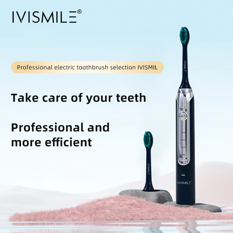 Оптовая продажа Беспроводная электрическая зубная щетка IVISmile с 6 синими лампами для отбеливания зубов