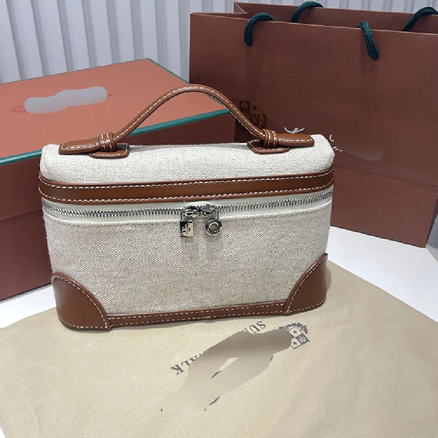 2023 New Leather Lunch Box Bag Gigi Same Style Piana Litchi Pattern Cowhide Handbag Simple Shoulder Bag for Women