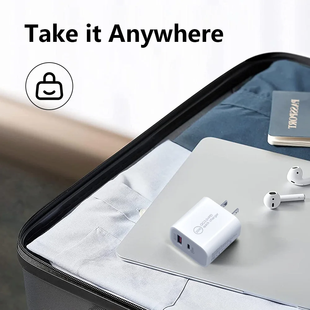 Оптовая Продажа с фабрики Лидер продаж 20 Вт USB и type-c США быстрое зарядное устройство для мобильного телефона