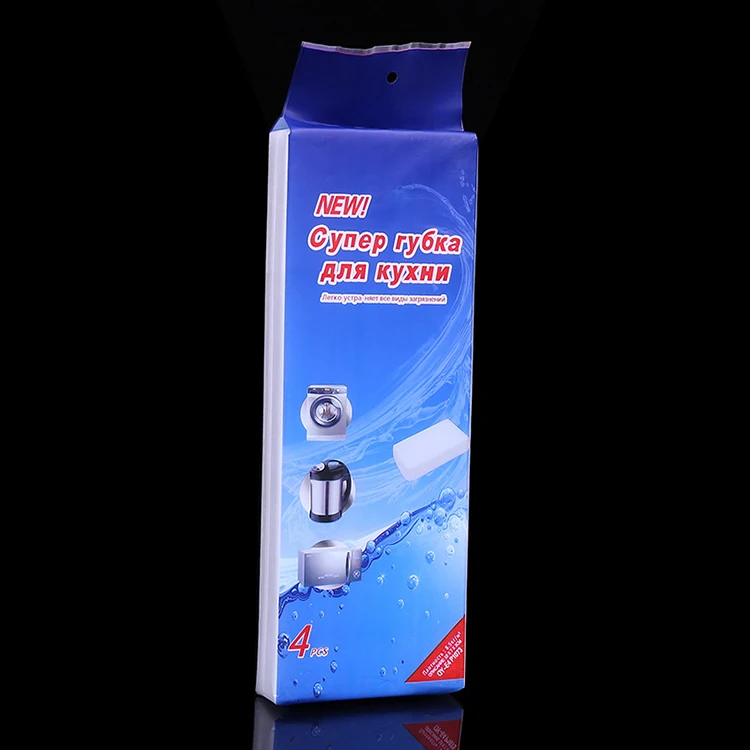 2024 Hot Selling 4 Pcs Set Factory Customized Nano Magic Melamine Sponge 10*7*3 cm for Scouring & Cleaning