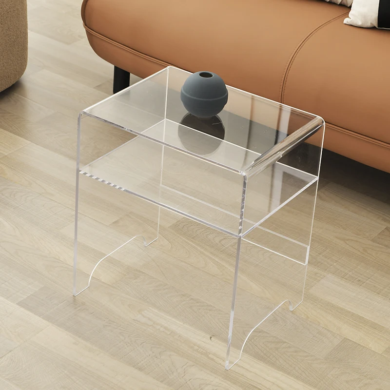 Modern Crystal Clear Acrylic Rectangle transparent Square side tea dining bar coffee table