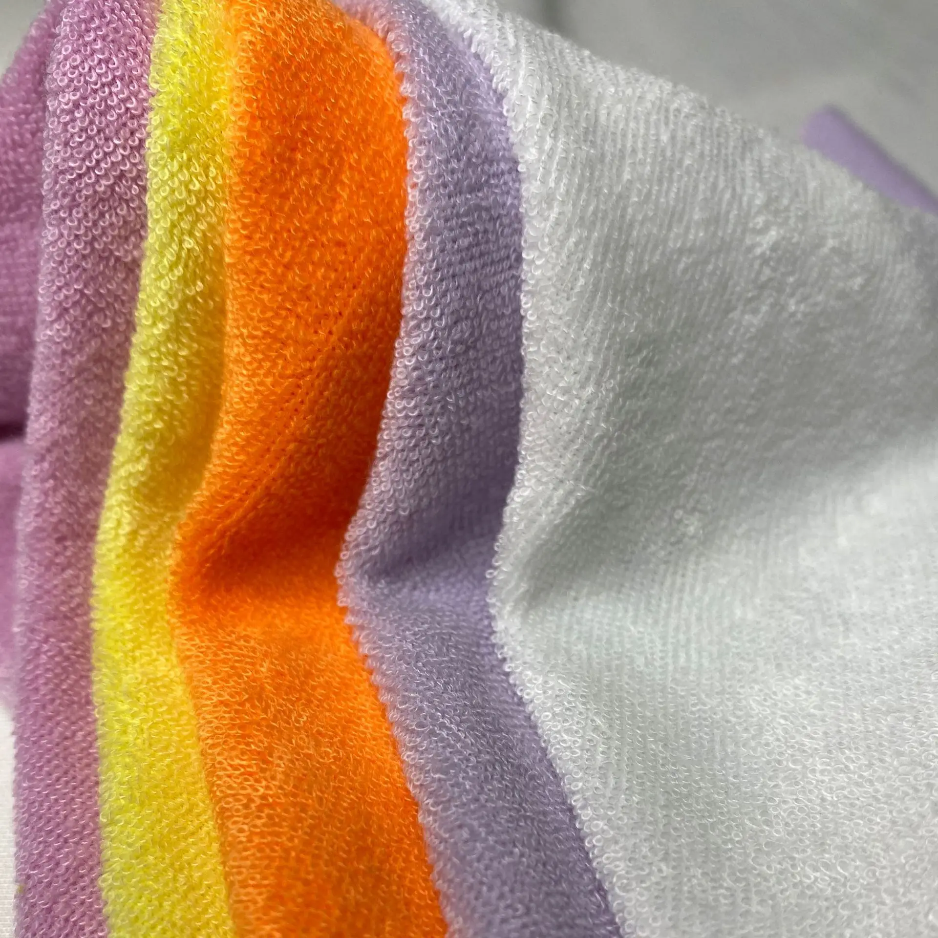 High Quality White Color 100% Polyester Terry Towel Cloth Fabric for Mat Cover