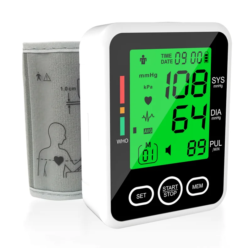 CE ISO Wrist Digital Blood Pressure Monitor Machines with voice backlight
