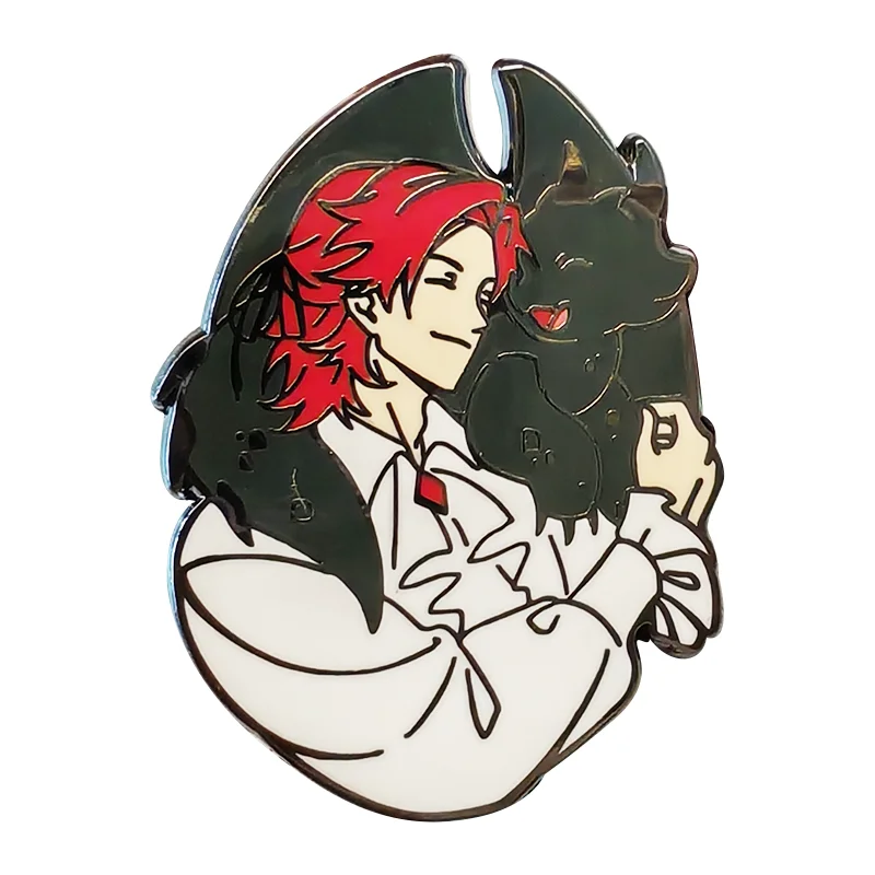 Pin Manufacturer Top Quality Custom Glitter Lapel Pins Zinc Alloy Metal Hard Enamel Anime Pins