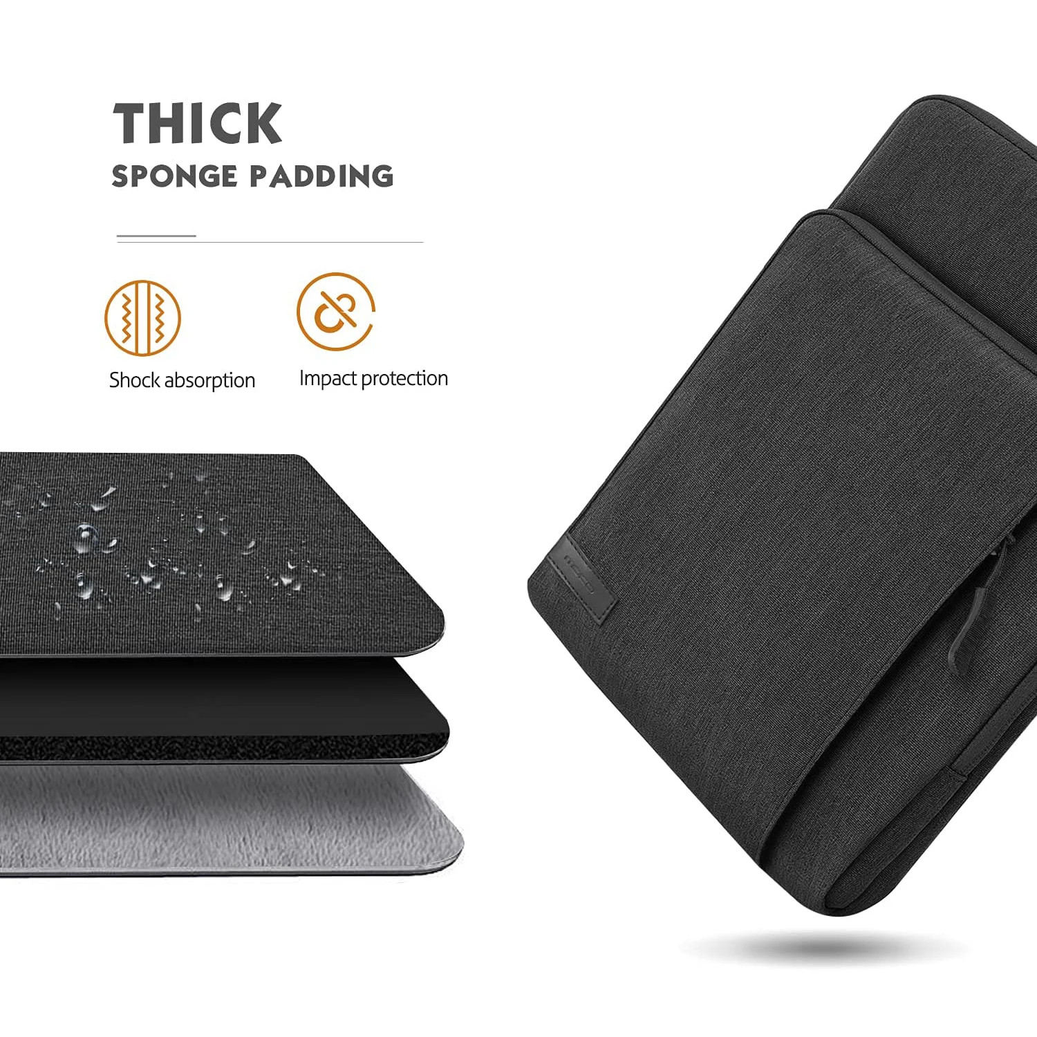 MoKo Carrying Pouch Portable Shoulder Strap Sleeve Case Bag Leisure Style Suits 12 13 13.3 Inch Laptop Tablet