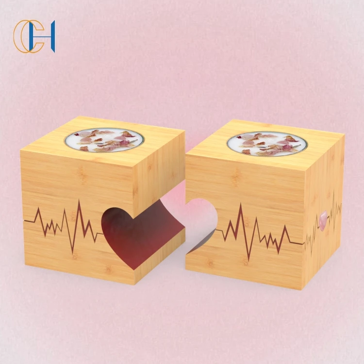 C&H 2024 Custom Creative Art Wax Melt Heater Wooden Melt Burner Tealight Holder With Crystal for Yoga Spa Home Decor Gift