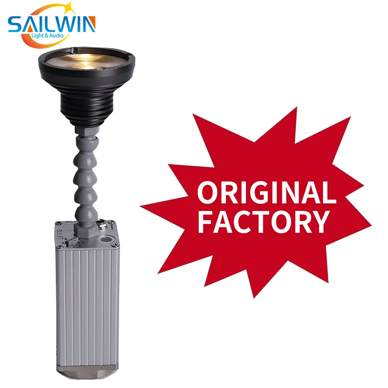 Sailwin Stage Light 10W ZOOM Battery Chargeable Powered LED Pinspot Light With Magnetic DJ Stage Lighting With Flight Case