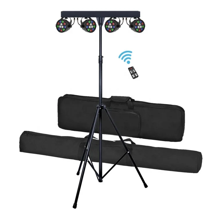 
60w 48pcs RGBW LED Par Dj Stage Kits System Lights With Stand And Carry Bag 
